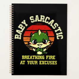 Funny Motivational Dragon - Burn Your Excuses プランナー手帳