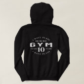 Funny Motivational Gym Hoodie for Fitness Lovers パーカ (デザイン裏面)