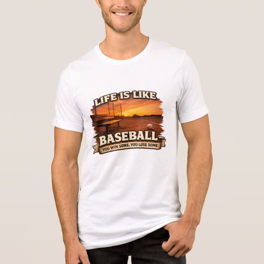 funny motivational -life is like Baseball quote トライブレンドTシャツ (正面)