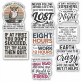 funny Motivational quotes for life To Inspire You シール (正面)