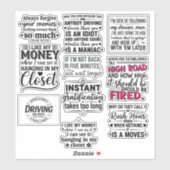 funny Motivational quotes for life To Inspire You シール (シート)