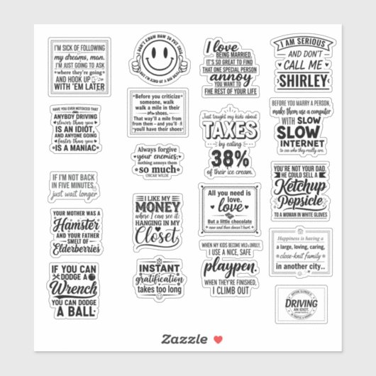 funny Motivational quotes for life To Inspire You シール (シート)