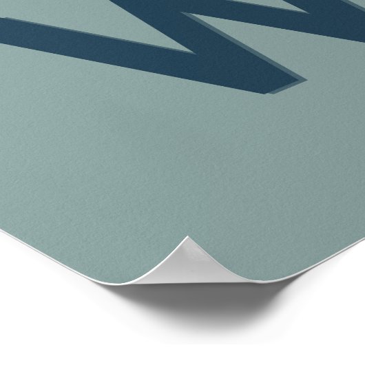 Funny motivational 'Work Smarter' quote poster ポスター (角)