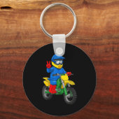 Funny Motorbike Builder Boys Block Building Toys D キーホルダー (正面)