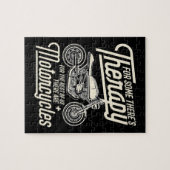 Funny Motorcycle Rider Rapy -  Biker Gift ジグソーパズル (横)