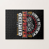 funny motorcycle rider son or arthritis old riders ジグソーパズル (横)