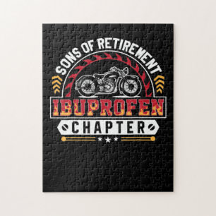 funny motorcycle rider son or arthritis old riders ジグソーパズル