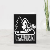 Funny Mountain Biking Warning - Caution Trees Do N カード (正面)