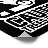 Funny Mountain Biking Warning - Caution Trees Do N ポスター (角)