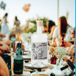 Funny Mountain Man Cool Liquor Bottle Label リキュールボトルラベル