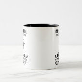 Funny Mourning Dove Lover Woodpecker, Ivory Billed ツートーンマグカップ (中央)