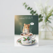 Funny Mouse Christmas Cute Greeting Card シーズンカード (スタンド正面)