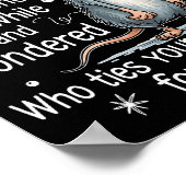Funny Mouse Sarcastic Quote Who Ties Your Scute Ss ポスター (角)