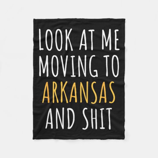 Funny Moving Out Of State Moving Away To Arkansas  フリースブランケット (正面)