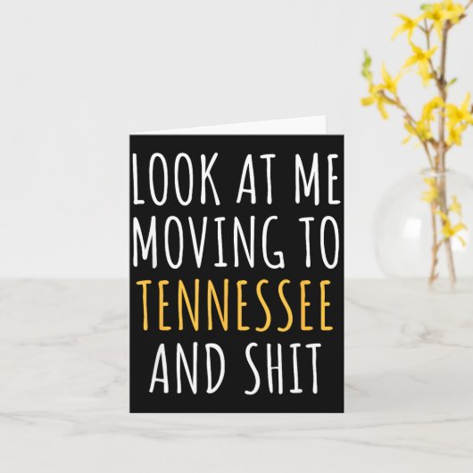 Funny Moving Out Of State Moving Away To Tennessee カード (黄色い花)