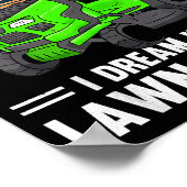 Funny Mowing I Don't Snore I Dream I'm A Lawn Mowe ポスター (角)