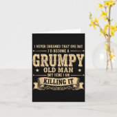 Funny Mpy Old Man  カード (黄色い花)