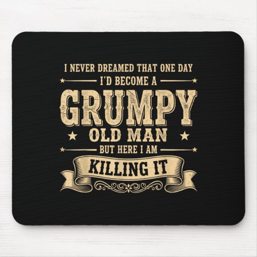 Funny Mpy Old Man マウスパッド (正面)