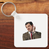 Funny Mr. Bean Confused Meme Keychain - Humorous G キーホルダー (正面)