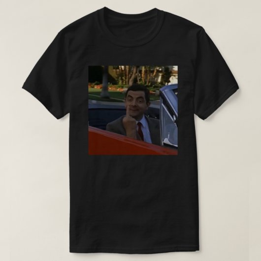 Funny mr bean middle finger meme design Sticker.pn Tシャツ (デザイン正面)