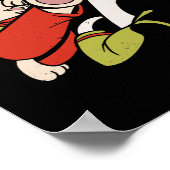 Funny Mr Meowgi Karate Cat Meow Design Men Women ポスター (角)
