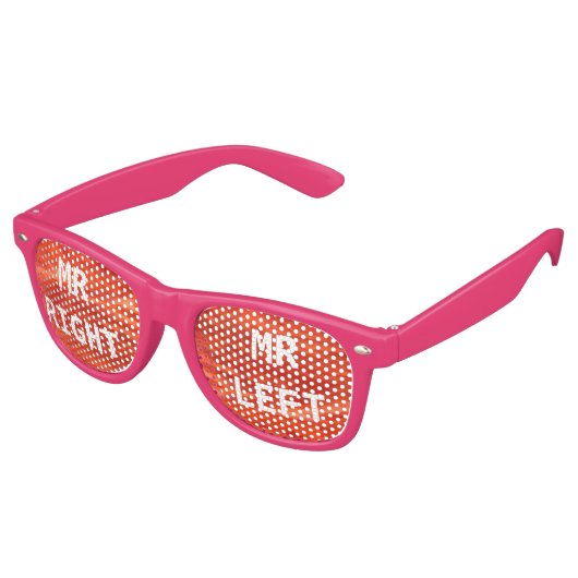 Funny Mr Right Party Sunglasses レトロサングラス (アングル)