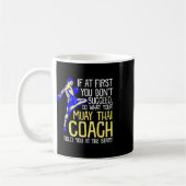 Funny Muay Thai Coach Boxing Design  コーヒーマグカップ (左)