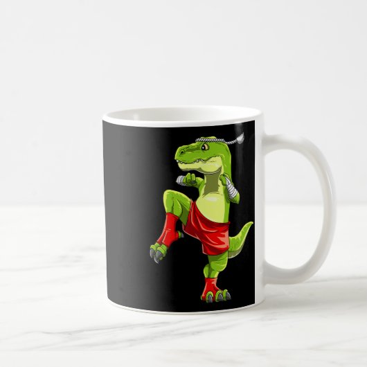 Funny Muay Thai T-rex - Thai Boxing  コーヒーマグカップ (右)