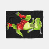Funny Muay Thai T-rex - Thai Boxing  フリースブランケット (正面(横))