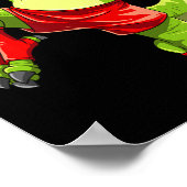 Funny Muay Thai T-rex - Thai Boxing  ポスター (角)