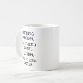 Funny Much Cooler Farming Grandpa コーヒーマグカップ (正面左)