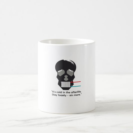 Funny mug about afterlife, humorous mugs コーヒーマグカップ (中央)