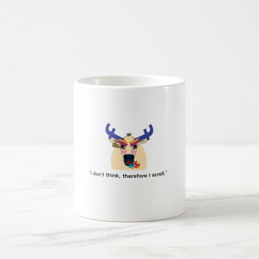 Funny mug about social media, funny mugs コーヒーマグカップ (中央)