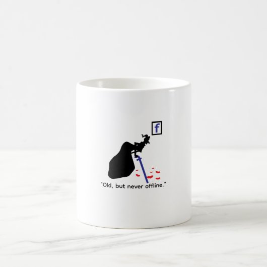 Funny mug about social media, humorous mug,  コーヒーマグカップ (中央)
