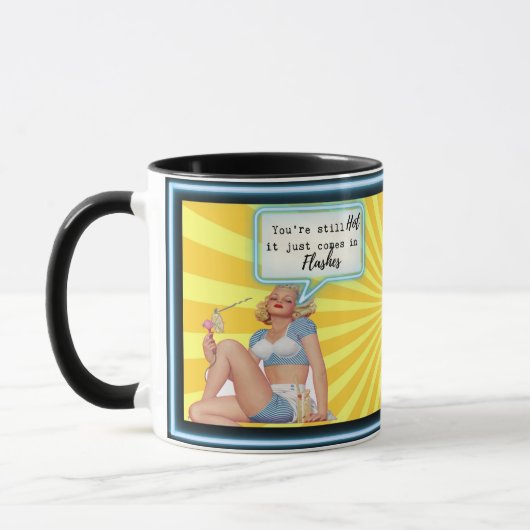 Funny Mug Coffee Best Friend Gift "Hot Flash" マグカップ (左)