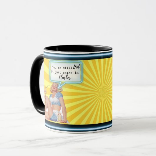 Funny Mug Coffee Best Friend Gift "Hot Flash" マグカップ (正面左)