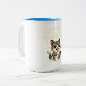 Funny Mug, Coffee is for your protection. ツートーンマグカップ (正面左)