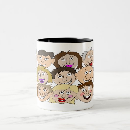 Funny Mug Which A Name Can Be Added ツートーンマグカップ (中央)