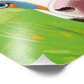 Funny multicolored cow painting フォトプリント            (角)