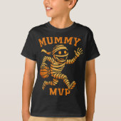 Funny Mummy Basketball Halloween Design Mvp Monste Tシャツ (正面)