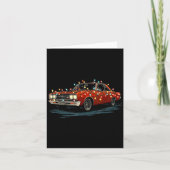 Funny Muscle Car Christmas Graphics Lights Lover  カード (正面)