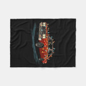 Funny Muscle Car Christmas Graphics Lights Lover  フリースブランケット (正面(横))