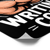 Funny muscles writing code saying programmer Funny ポスター (角)