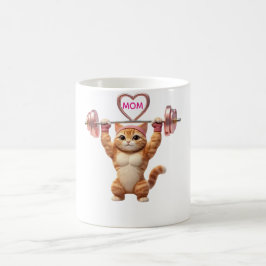 Funny Muscular Cat Mother's Day Gym Mom Coffee Mug コーヒーマグカップ