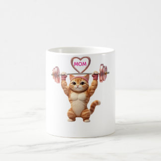 Funny Muscular Cat Mother's Day Gym Mom Coffee Mug コーヒーマグカップ