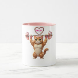 Funny Muscular Cat Mother's Day Gym Mom Coffee Mug マグカップ