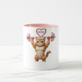 Funny Muscular Cat Mother's Day Gym Mom Coffee Mug マグカップ