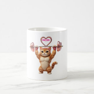 Funny Muscular Cat Mother's Day Gym Mom Coffee Mug モーフィングマグカップ
