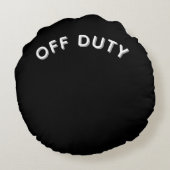 Funny Muscular Cat Off Duty Pillow ラウンドクッション (裏面)