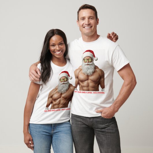 Funny Muscular Santa Spa Shirt – “Even Santa Needs Tシャツ (ユニセックス)